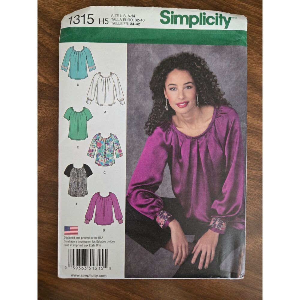 Simplicity Pattern 1315 Women Size 6-14 Sewing